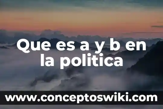 Que es un política 4 Que es a y b en la politica