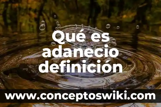 Que es aprensiva definicion 7 Qué es adanecio definición