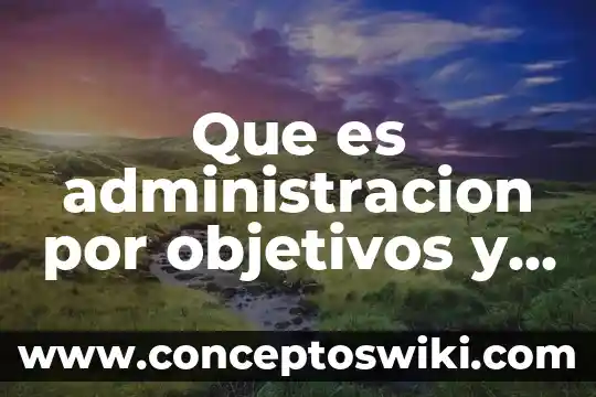 Registro de operaciones del periodo que es 8 Que es administracion por objetivos y operaciones