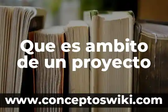Que es un proyecto real 4 Que es ambito de un proyecto