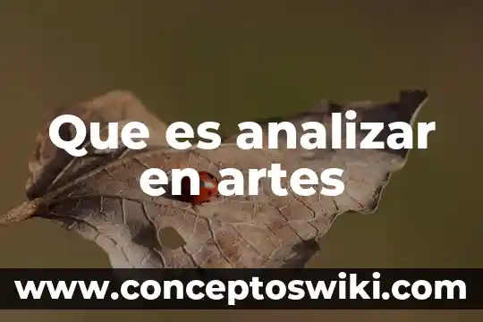 Que es analizar datos 4 Que es analizar en artes
