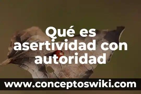 Lideres empresariales que es con autoridad 8 Qué es asertividad con autoridad