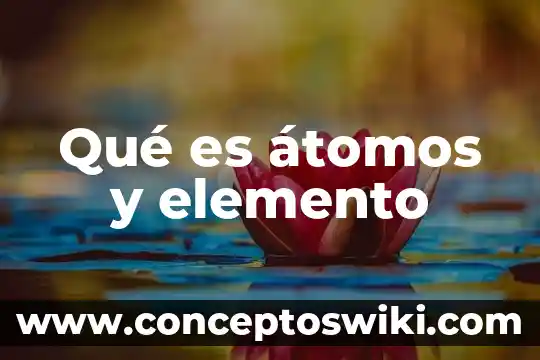 Qué es el nombre de elemento 7 Qué es átomos y elemento