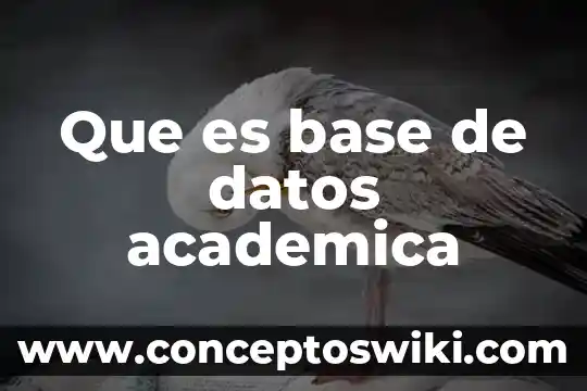 Qué es un ácido y una base significa 5 Que es base de datos academica