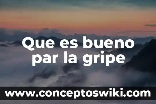Que es bueno para las demás personas 5 Que es bueno par la gripe
