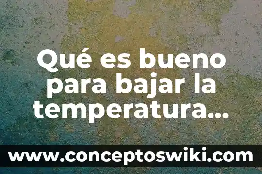Que es bueno tomar en ayunas para bajar de peso 5 Qué es bueno para bajar la temperatura en un adulto