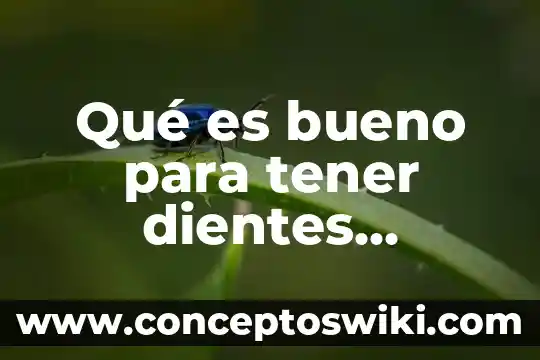 Por que es importante cuidar los dientes de leche 3 Qué es bueno para tener dientes blancos