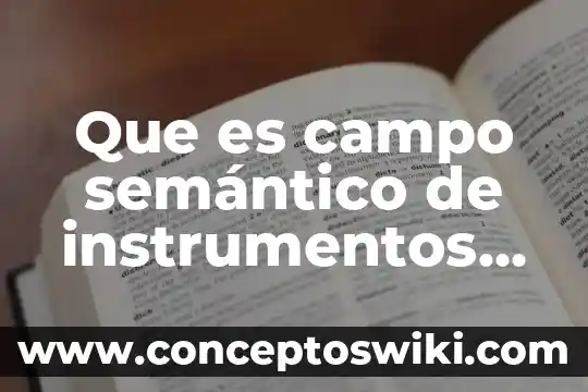 Qué es instrumentos modernos concepto 6 Que es campo semántico de instrumentos musicales