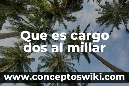 Que es el cargo contexto contable 6 Que es cargo dos al millar