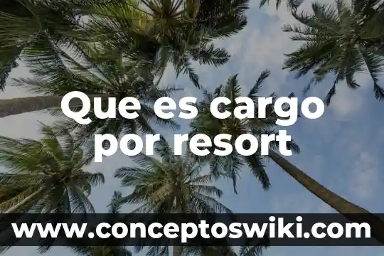 Que es el cargo contexto contable 7 Que es cargo por resort