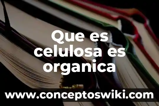 Que es celulosa ejemplos 5 Que es celulosa es organica