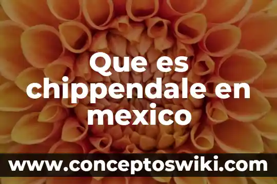 Que es la gratificacion anual en mexico 7 Que es chippendale en mexico