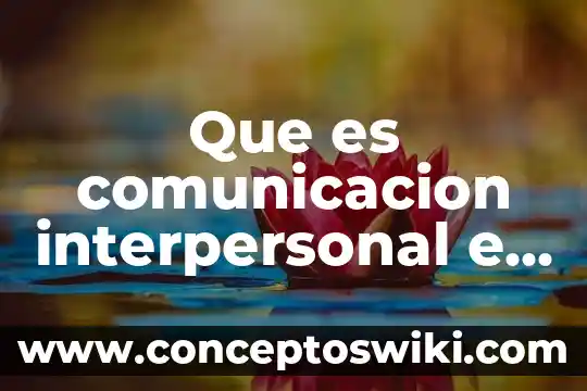 Que es la intersubjetividad en la comunicacion 7 Que es comunicacion interpersonal e intrapersonal