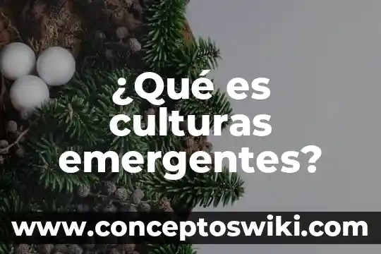 Que es culturas conteporaneas 8 ¿Qué es culturas emergentes?