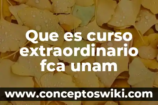 Que es nombre del curso ejemplo 3 Que es curso extraordinario fca unam