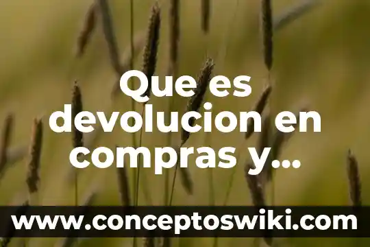 Qué es un plan de compras indirectas 6 Que es devolucion en compras y ventas