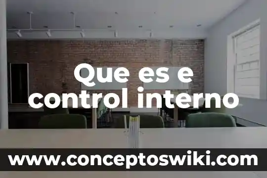 Qué es un signo e planta 4 Que es e control interno