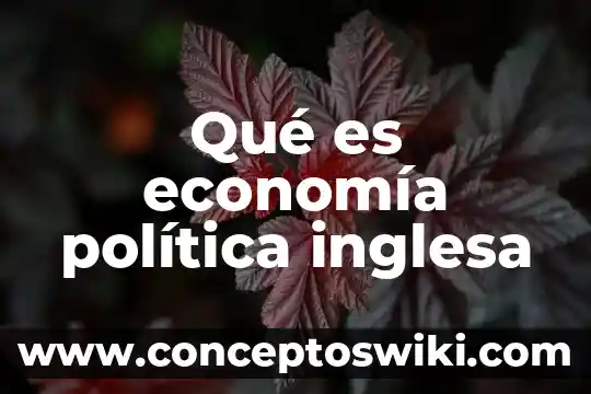Que es el pmc en economia 3 Qué es economía política inglesa