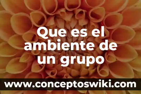 Que es un grupo de alimenticio 5 Que es el ambiente de un grupo