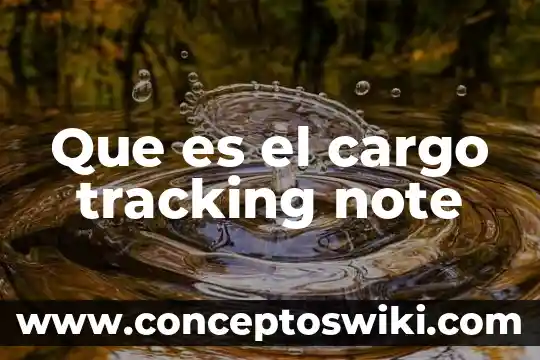 Que es el cargo contexto contable 4 Que es el cargo tracking note