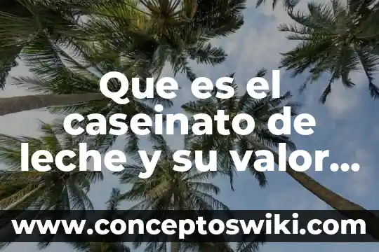 Qué es una cadena de valor ibro 5 Que es el caseinato de leche y su valor nutricional