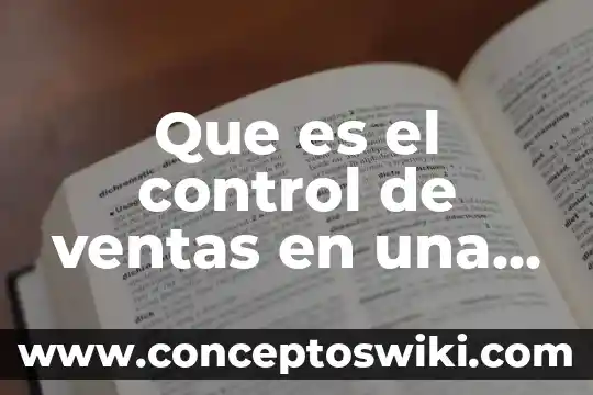 Qué es una empresa sólida 7 Que es el control de ventas en una empresa