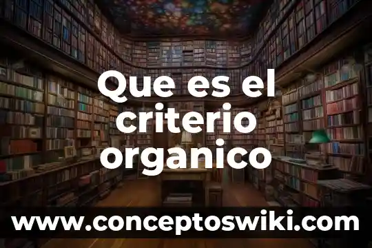 Helado organico que es 8 Que es el criterio organico