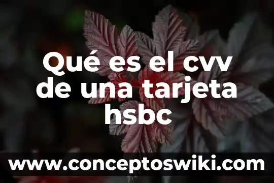 Concentrado de informaci贸n que es 7 Qu茅 es el cvv de una tarjeta hsbc