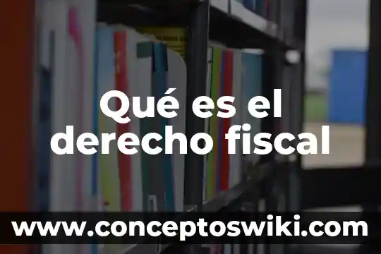 Nada que es mio por derecho de conciencia 6 Qué es el derecho fiscal