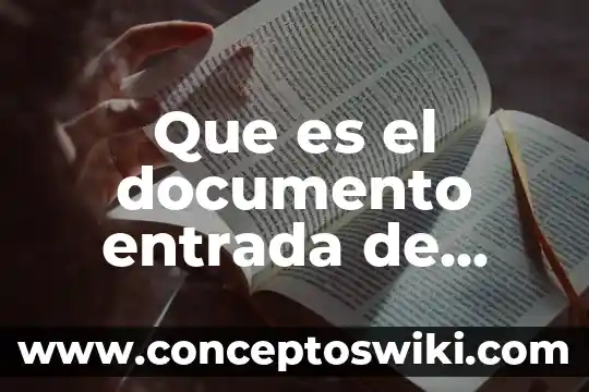 Que es un en cargado de almacen general definicion 3 Que es el documento entrada de almacen