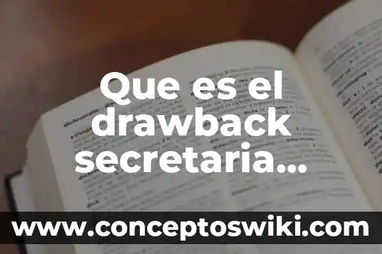Que es la secretaria de de funcion publica 7 Que es el drawback secretaria economica