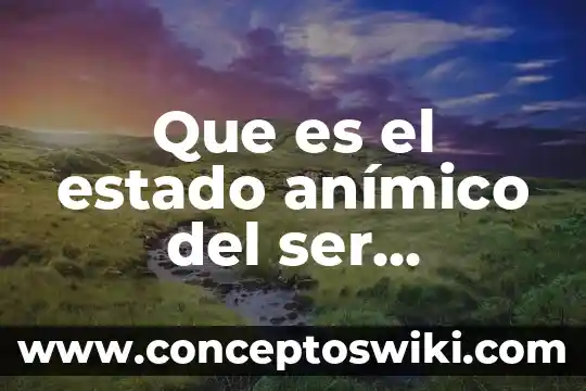 Que es ser un cero a la izquierda 8 Que es el estado anímico del ser humano
