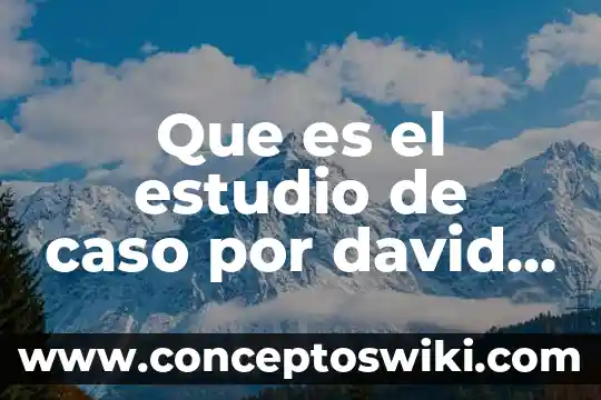 Qué es número progresivo de instrumentos 6 Que es el estudio de caso por david arellano