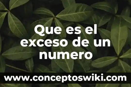 Que es simplificar un número 5 Que es el exceso de un numero