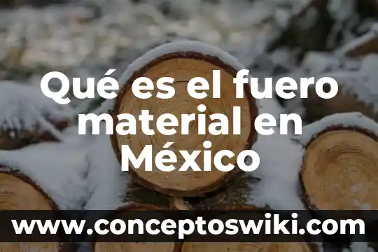 Que es el fuero civil 7 Qué es el fuero material en México