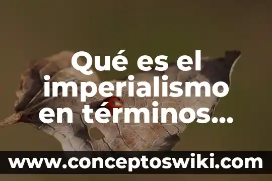 En terminos de ingenieria de viento que es una presion 3 Qué es el imperialismo en términos políticos