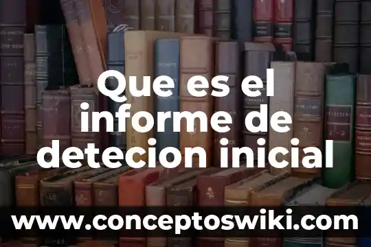 Que es un informe escrito y como se elabora 4 Que es el informe de detecion inicial