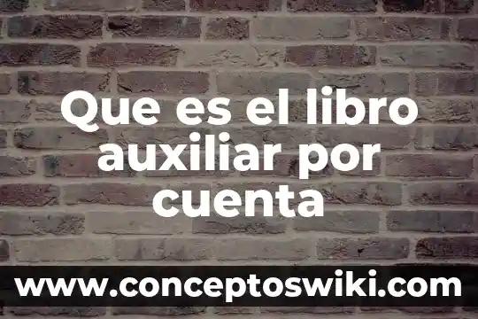 Que es el codificacion en un libro mayor 5 Que es el libro auxiliar por cuenta