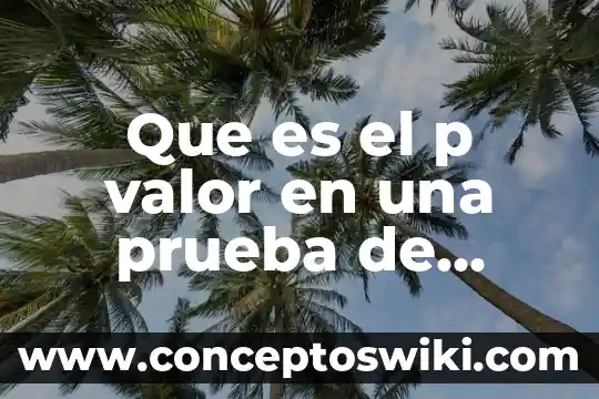 Que es la pastilla que trae la prueba de embarazo 5 Que es el p valor en una prueba de hipotesis