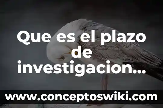 Cuentas de ahorro de inversi贸n a plazo que es 3 Que es el plazo de investigacion complementaria