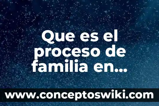Que es el almacen de productos en proceso 4 Que es el proceso de familia en enfermeria