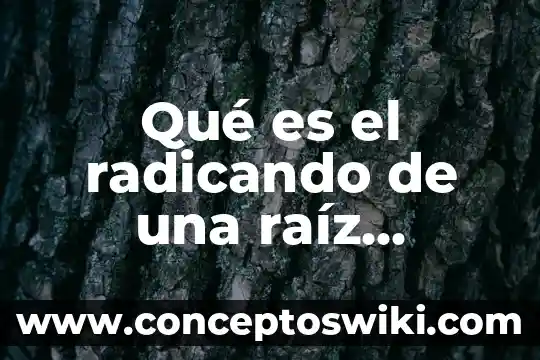 Qué es raíz de planta 6 Qué es el radicando de una raíz cuadrada