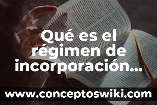 Qué es el indicador de régimen cinemático en un molinete 4 Qué es el régimen de incorporación fiscal