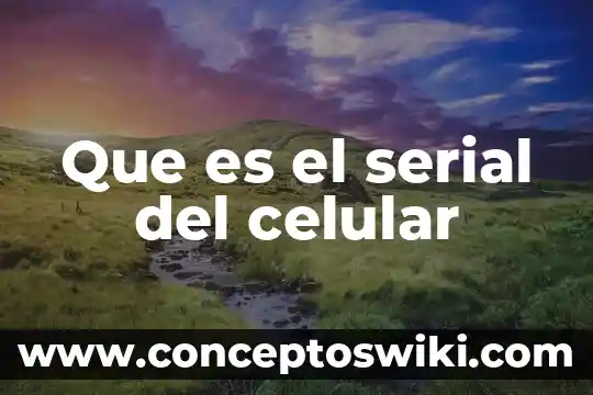 Que es el home en un celular 6 Que es el serial del celular