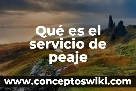 Que es alias de servicio 4 Qué es el servicio de peaje