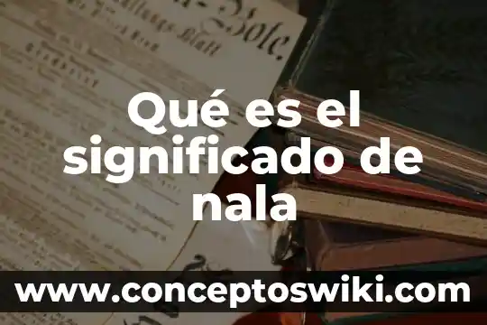 Qué es palurdo significado 3 Qué es el significado de nala