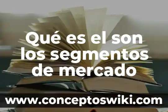 ¿Qué es mercado y características? 4 Qué es el son los segmentos de mercado