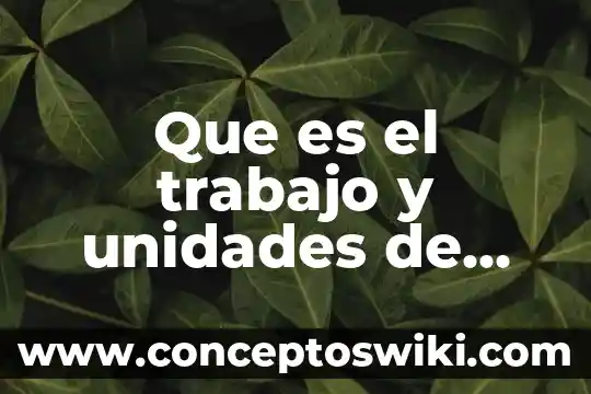 Que es la presion de trabajo del agua potable 4 Que es el trabajo y unidades de presion