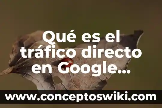 Que es hacer un proceso directo 5 Qué es el tráfico directo en Google Analytics