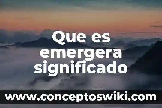 Qué es parca significado 8 Que es emergera significado